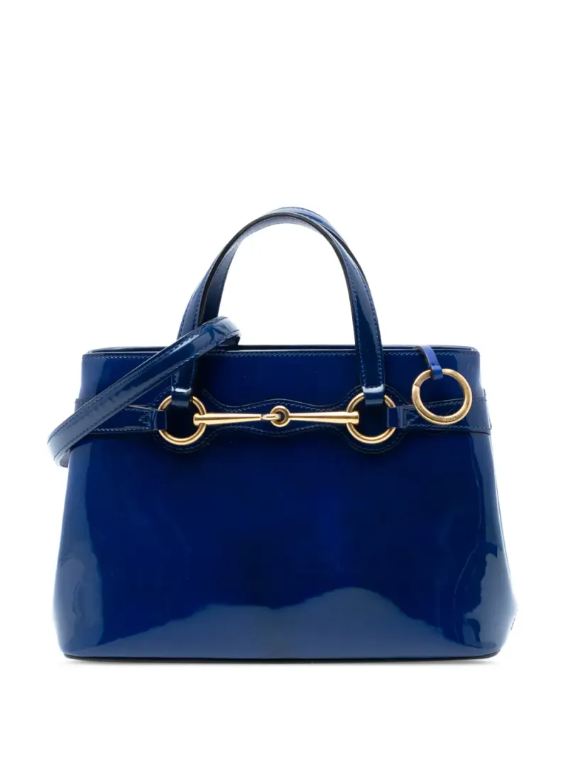 Gucci Bright Bit Satchel-Tasche in Blau – Pre-owned Taschen