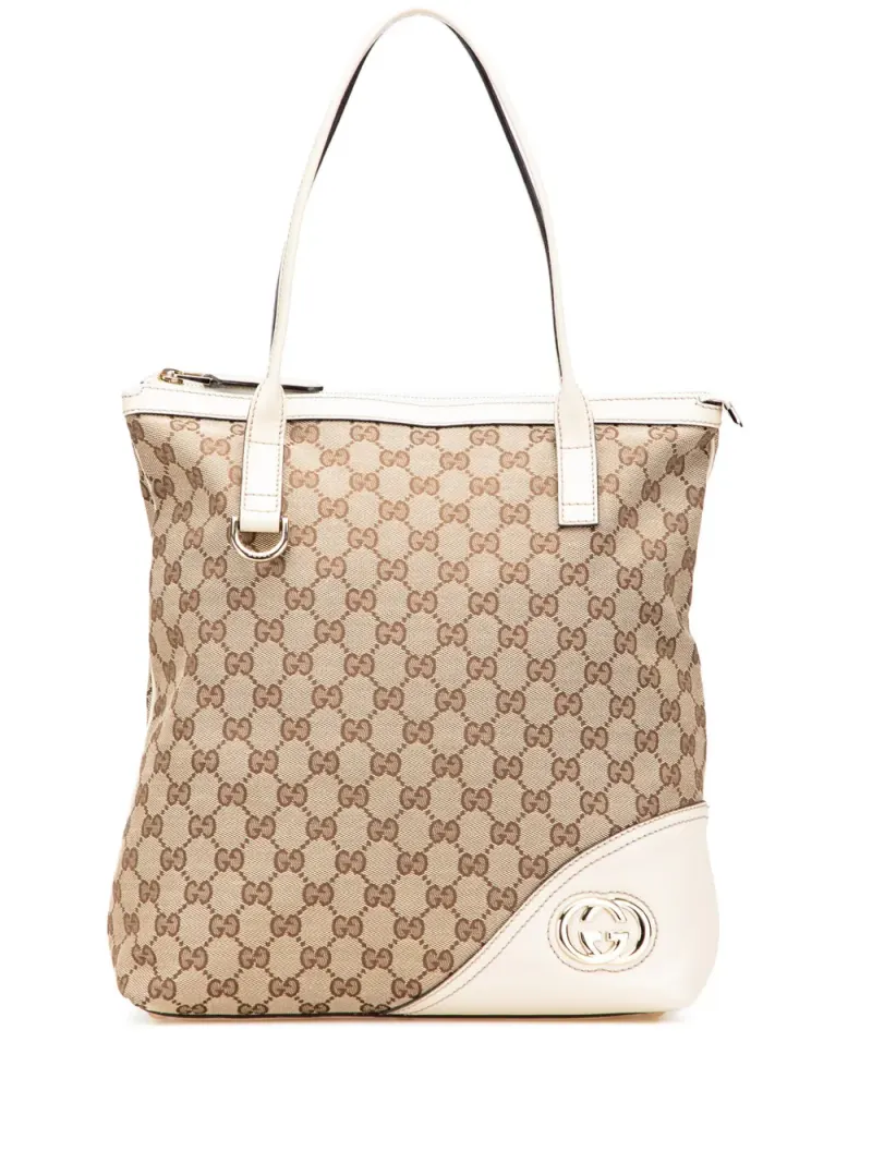Gucci Britt in Braun Gg-Canvas-Leder – Pre-owned Taschen