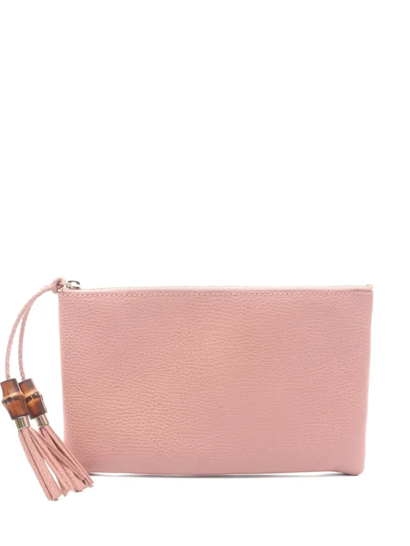 Gucci 2010 Clutch mit Bambusquaste in Rosa