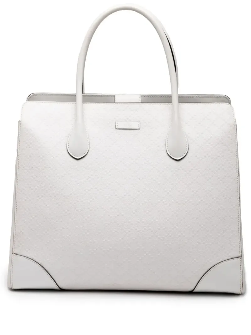 Gucci Diamante Bright in Weiß – Pre-owned Taschen