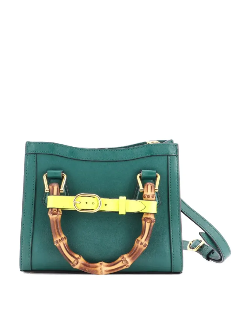 Gucci Mini Diana NM Bamboo Handle Tote Bag Mini in Grün