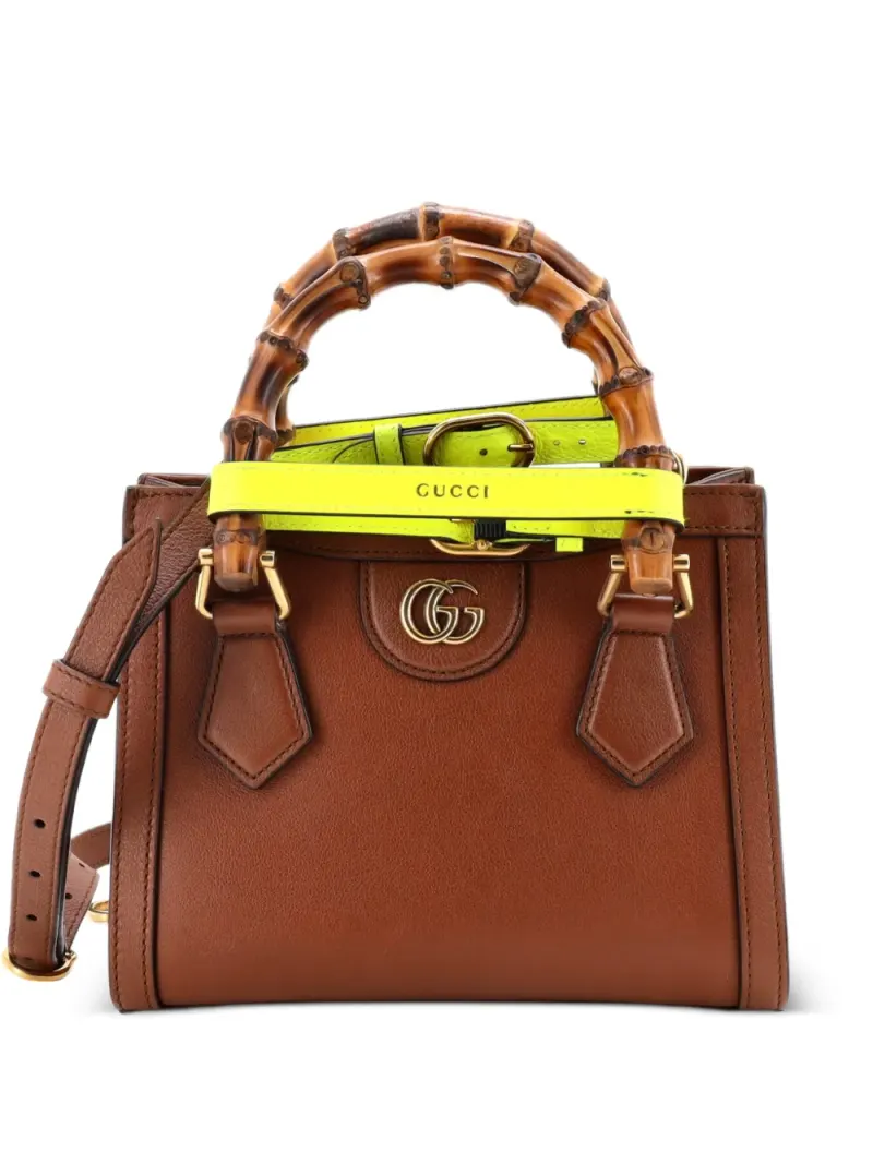 Gucci Mini Diana NM Bamboo Handle Tote Bag Mini in Braun