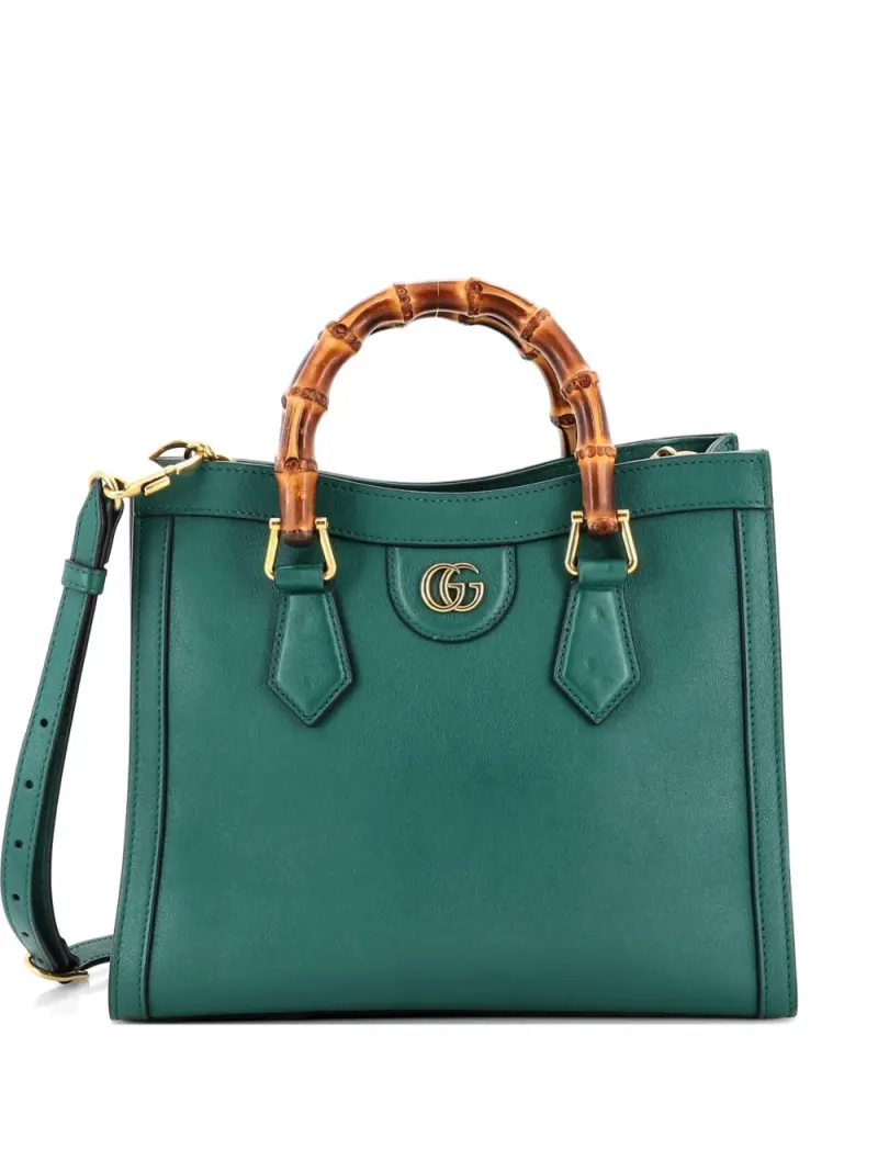 Gucci Kleiner Diana NM Bamboo Handle Tote Bag in Grün