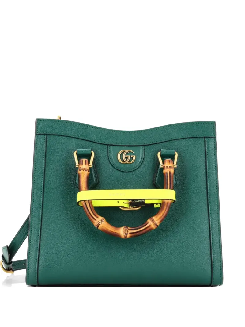 Gucci Kleiner Diana NM Bamboo Handle Tote Bag in Grün