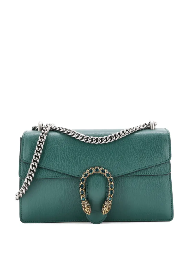 Gucci Kleine Dionysus Schultertasche mit Kristallen in Grün