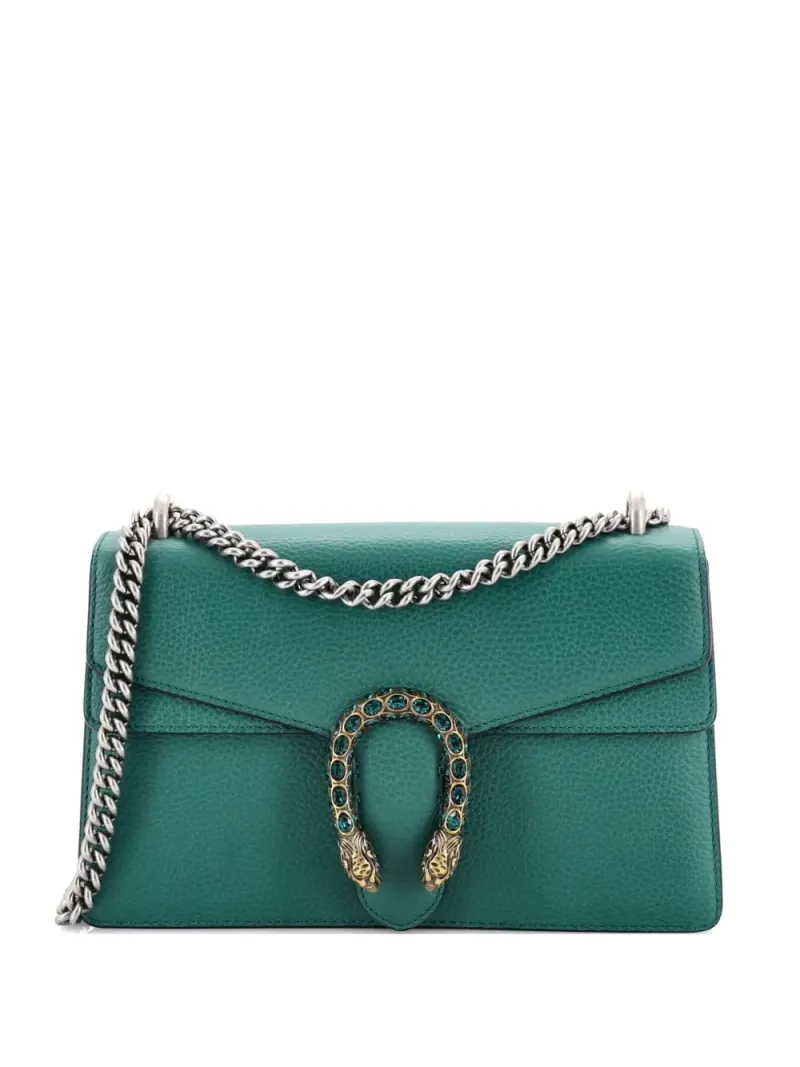 Gucci Kleine Dionysus Schultertasche aus Leder in Grün