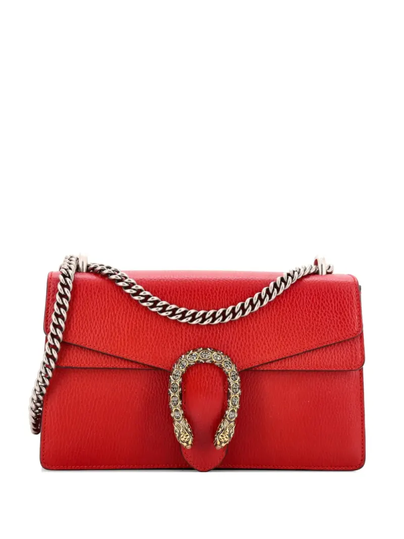 Gucci Kleine Dionysus Schultertasche mit Kristallen in Rot