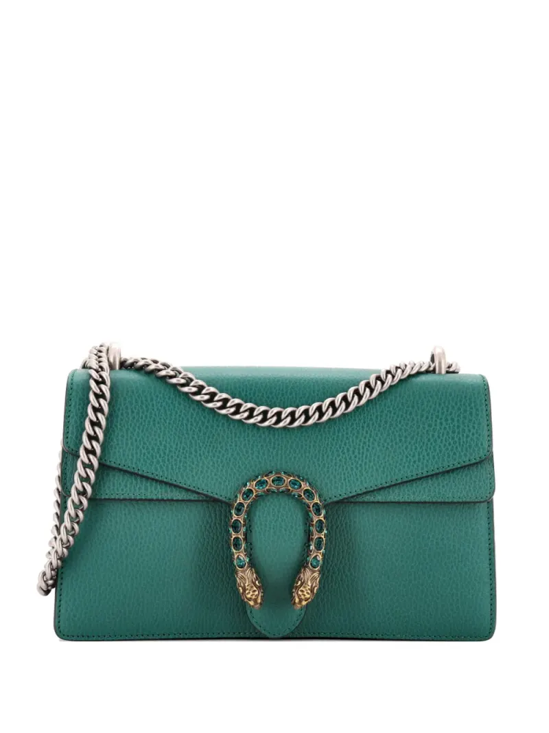 Gucci Kleine Dionysus Schultertasche aus Leder in Grün