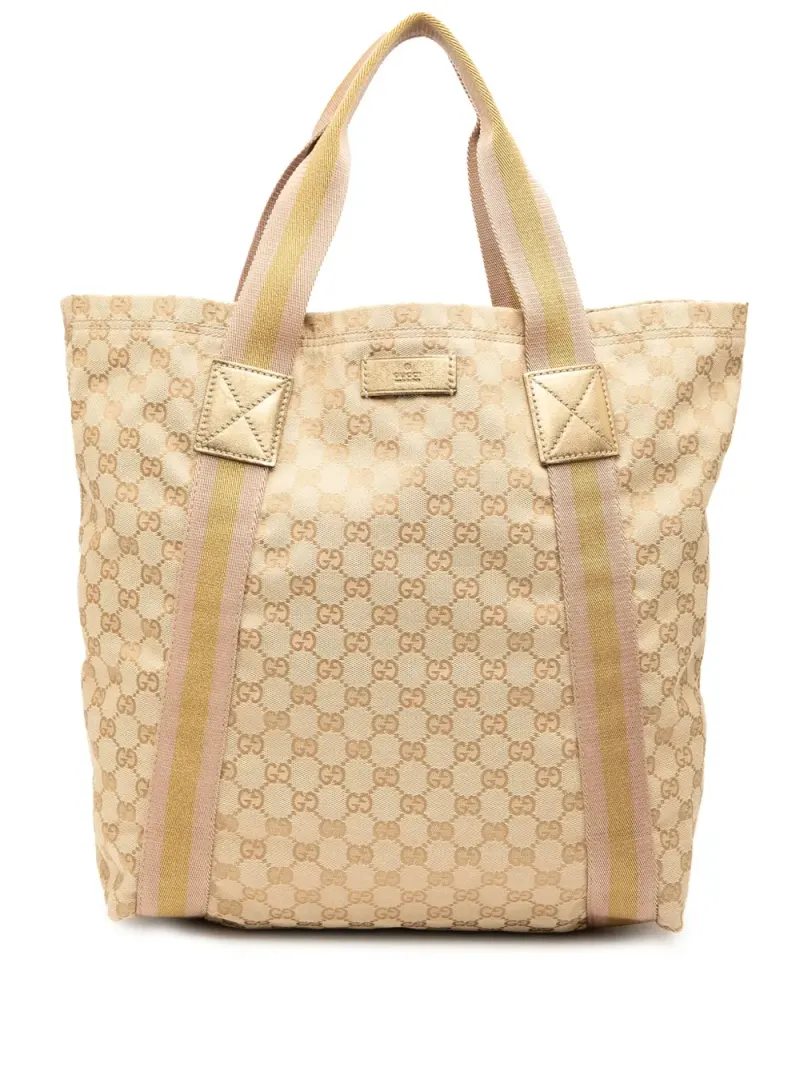 Gucci 2000-2015 pre-owned GG Canvas Web Handtasche in Braun Gg-Canvas-Leder