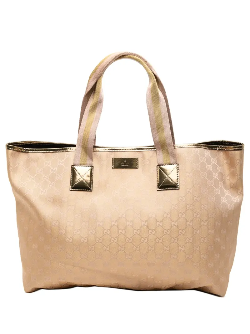 Gucci 2000-2015 pre-owned GG Canvas Web Handtasche in Gold Gg-Canvas-Leder