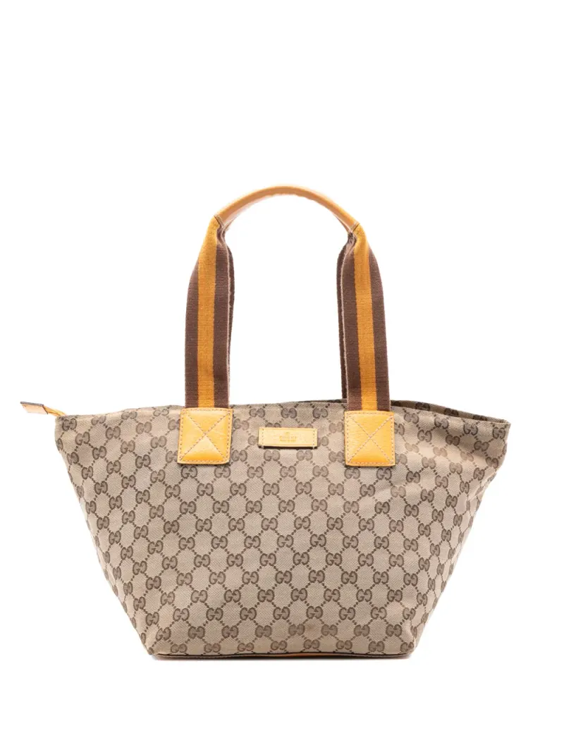 Gucci 2000-2015 pre-owned GG Canvas Web Handtasche in Braun Gg-Canvas-Leder