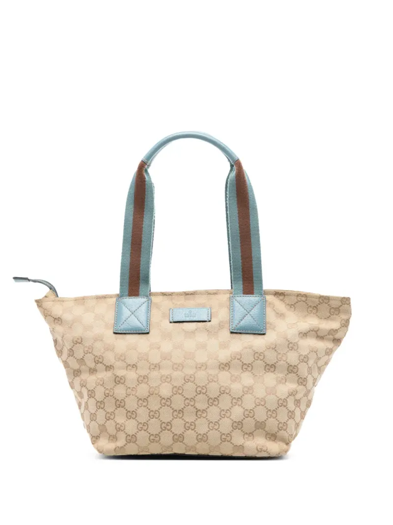 Gucci 2000-2015 pre-owned GG Canvas Web Handtasche in Braun Gg-Canvas-Leder
