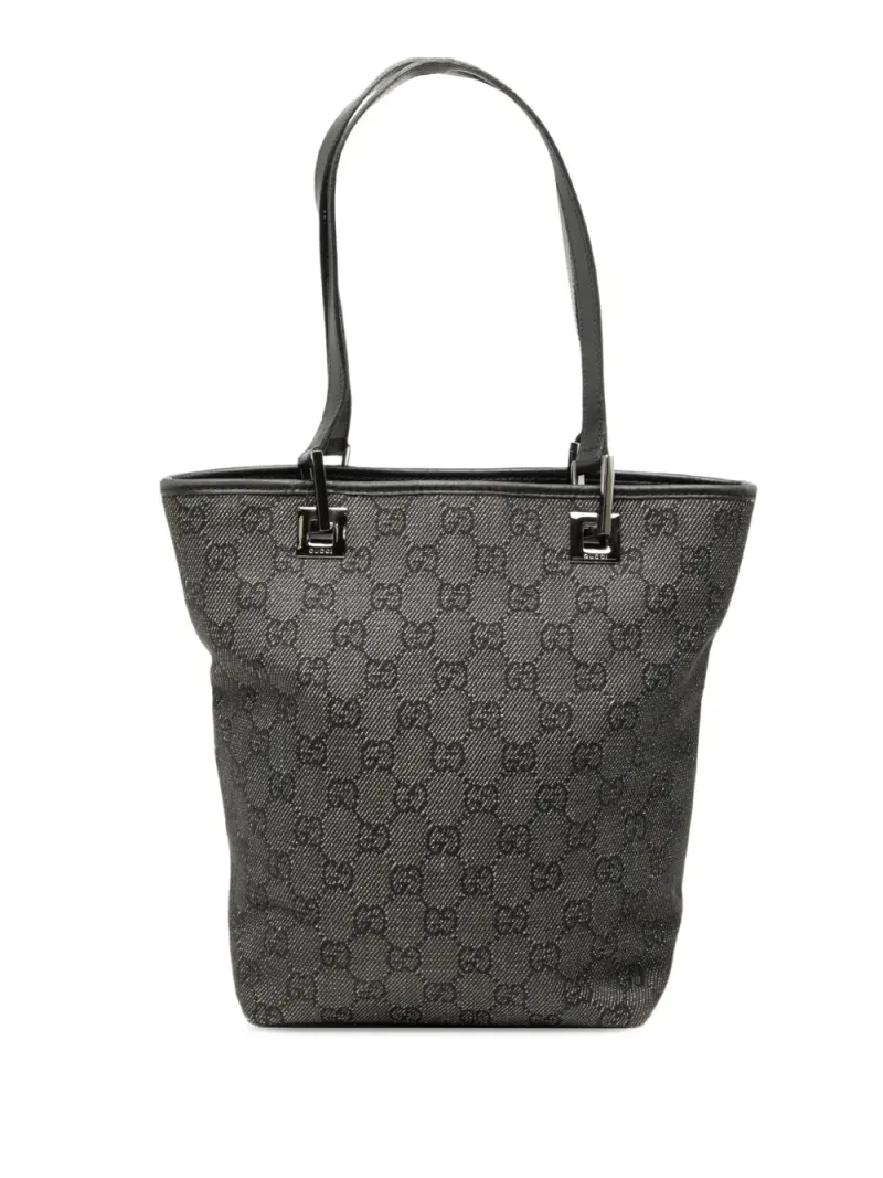 Gucci GG Denim in Grau – Pre-owned Taschen