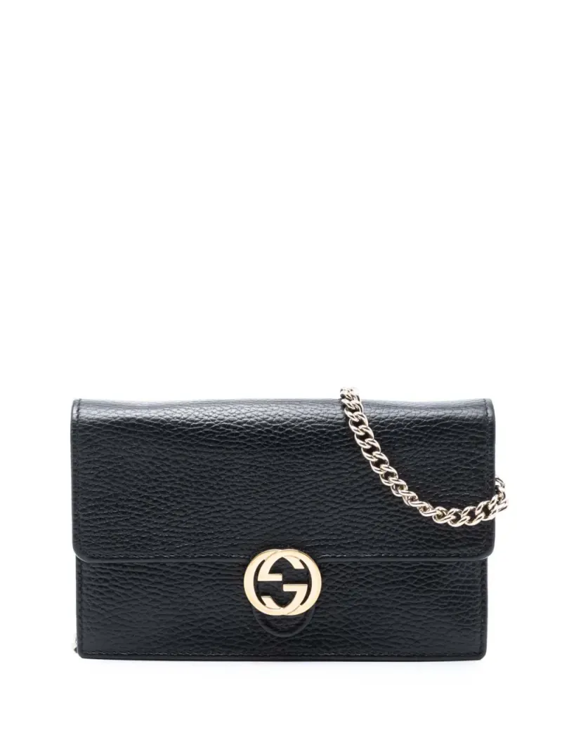 Gucci GG Dollar Portemonnaie in Schwarz Kalbsleder-Leder – Pre-owned Taschen