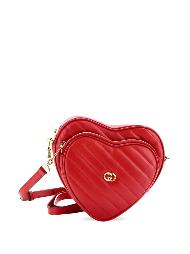 Gucci GG Heart Mini in Rot – Pre-owned Taschen