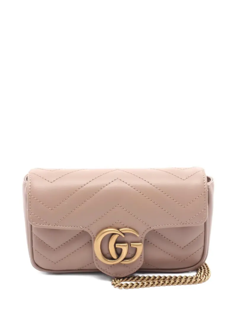 Gucci Mini GG Marmont Schultertasche Mini in Rosa