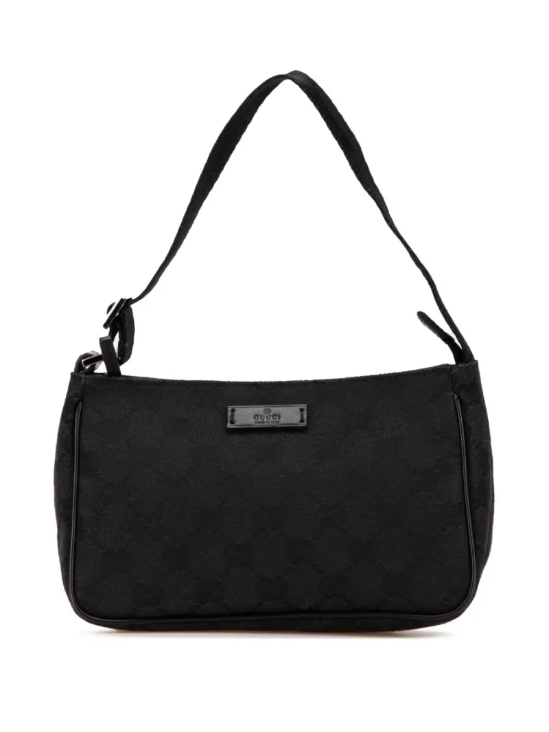 Gucci 2000-2015 Handtasche aus GG Canvas in Schwarz Gg-Canvas-Leder