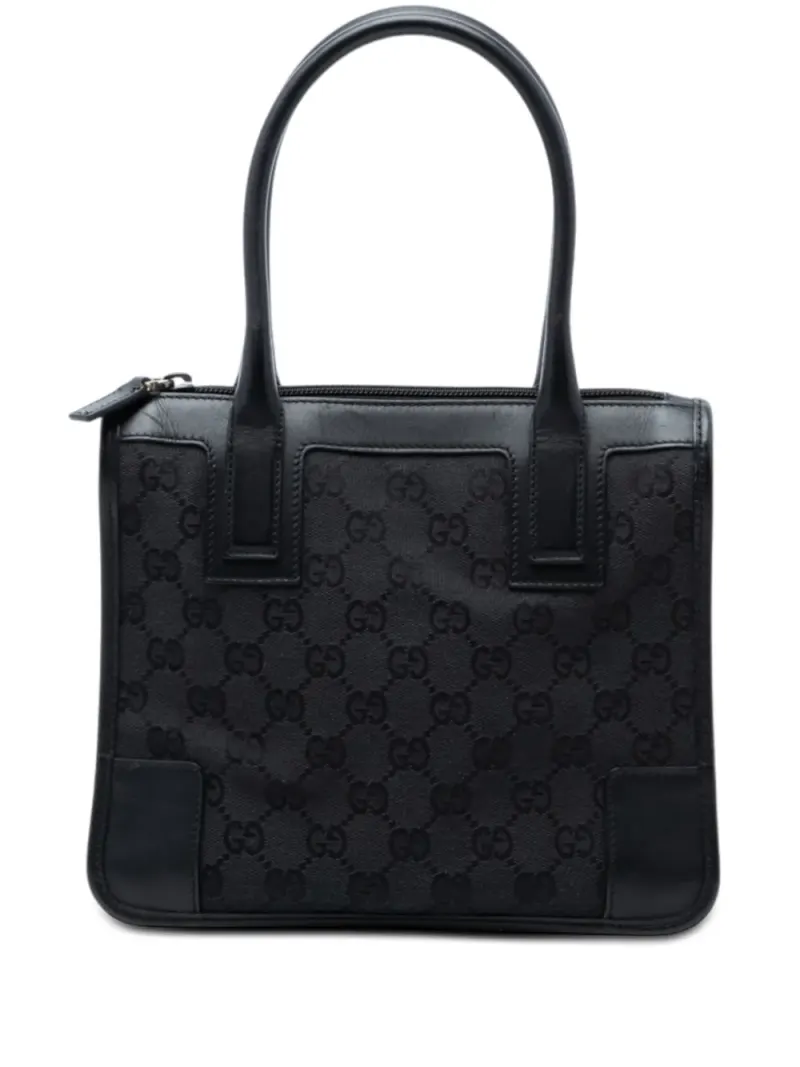 Gucci 2000-2015 Handtasche aus GG Canvas in Schwarz Gg-Canvas-Leder