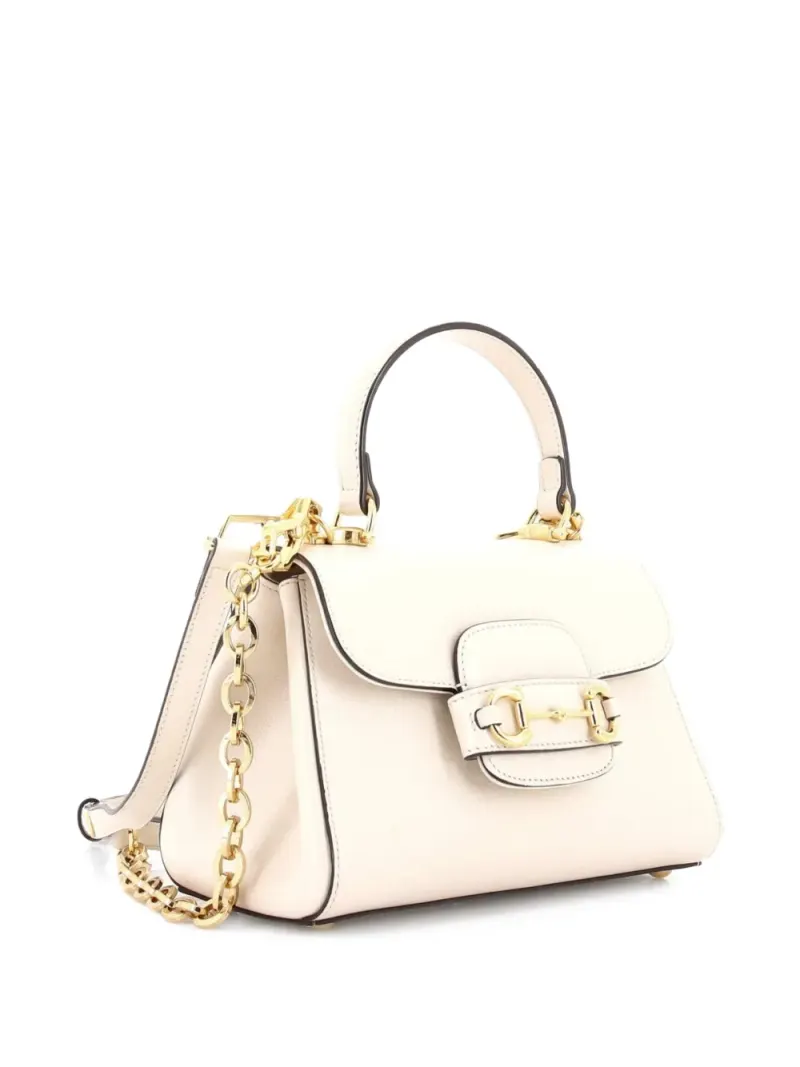 Gucci Mini Horsebit 1955 Schultertasche aus Leder Mini in Nude