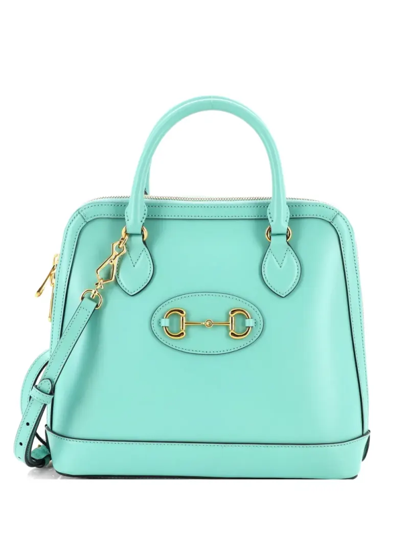 Gucci Mittelgroße Horsebit 1955 Schultertasche mit Henkel in Grün