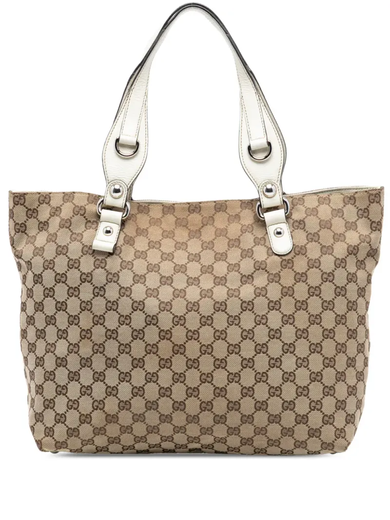 Gucci Icon Bit in Braun Gg-Canvas-Leder – Pre-owned Taschen