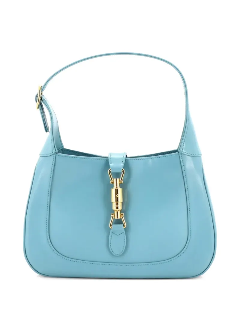 Gucci Kleine Jackie 1961 Tasche aus Leder in Blau