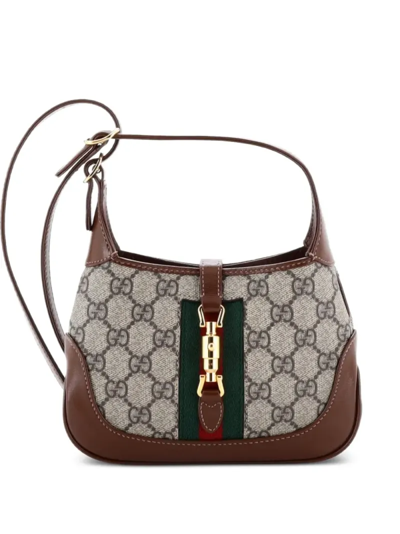 Gucci Mini Jackie 1961 Tasche aus beschichtetem GG Canvas Mini in Braun Gg-Canvas-Leder