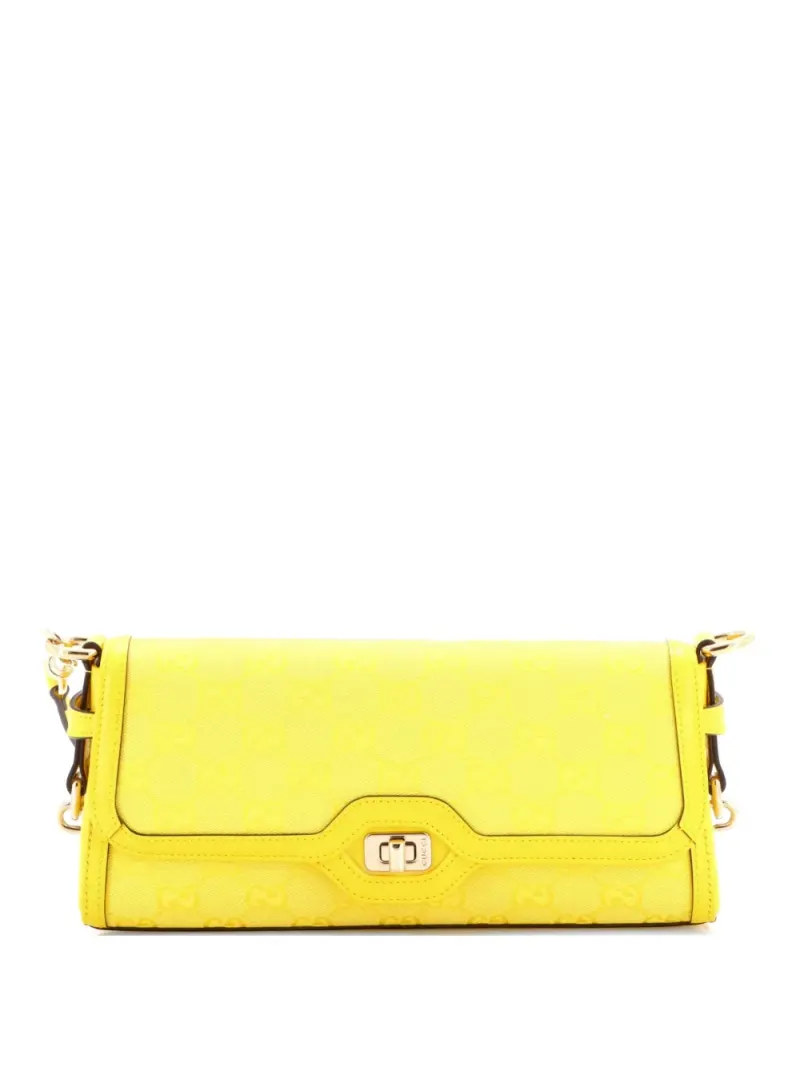 Gucci Luce Canvas-Schultertasche in Gelb – Pre-owned Taschen