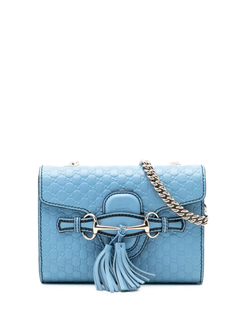 Gucci Microguccissima Emily in Blau Guccissima-Leder – Pre-owned Taschen