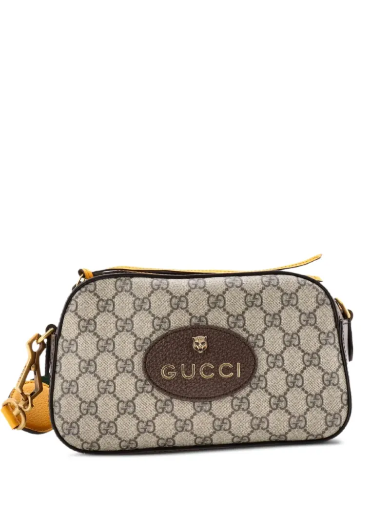 Gucci Neo Vintage Camera Kuriertasche aus GG beschichtetem Canvas in Braun