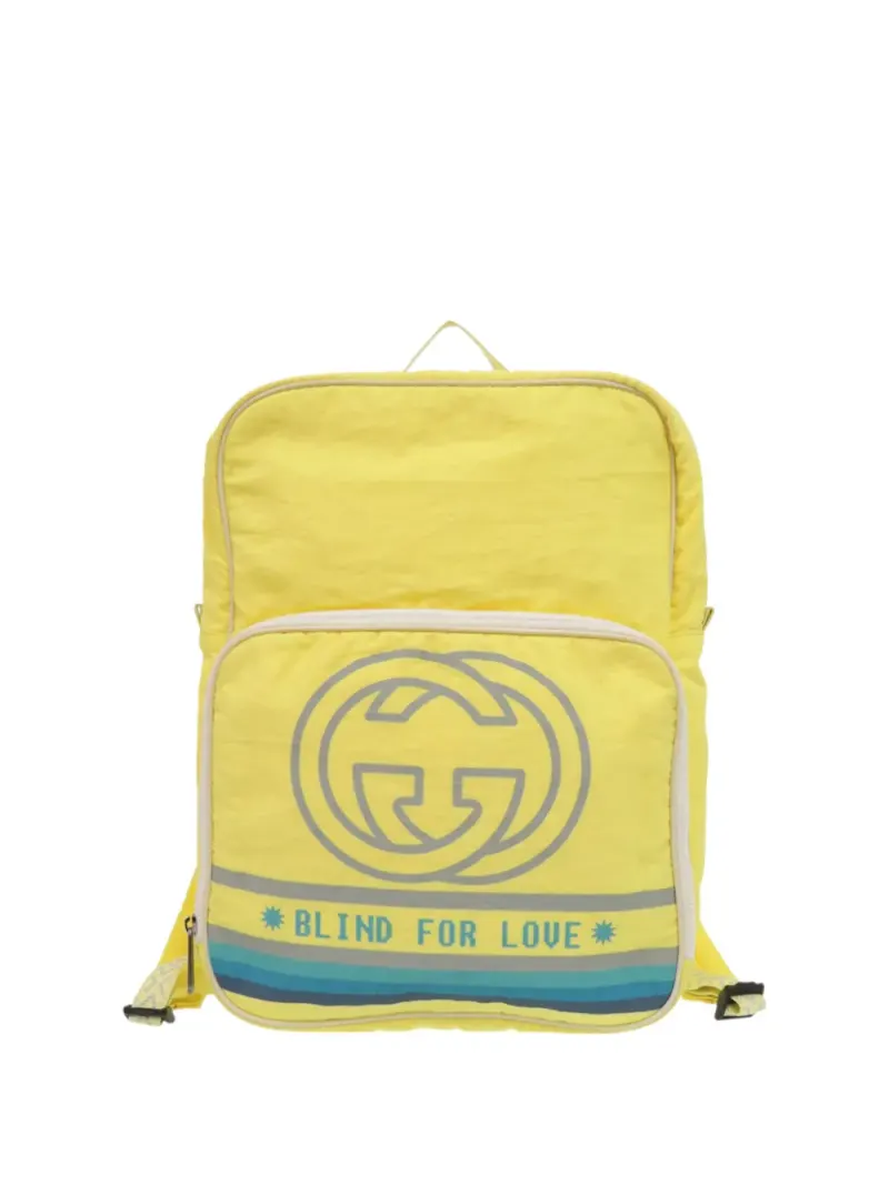 Gucci 2000-2015 Nylon Blind for Love Rucksack in Blau