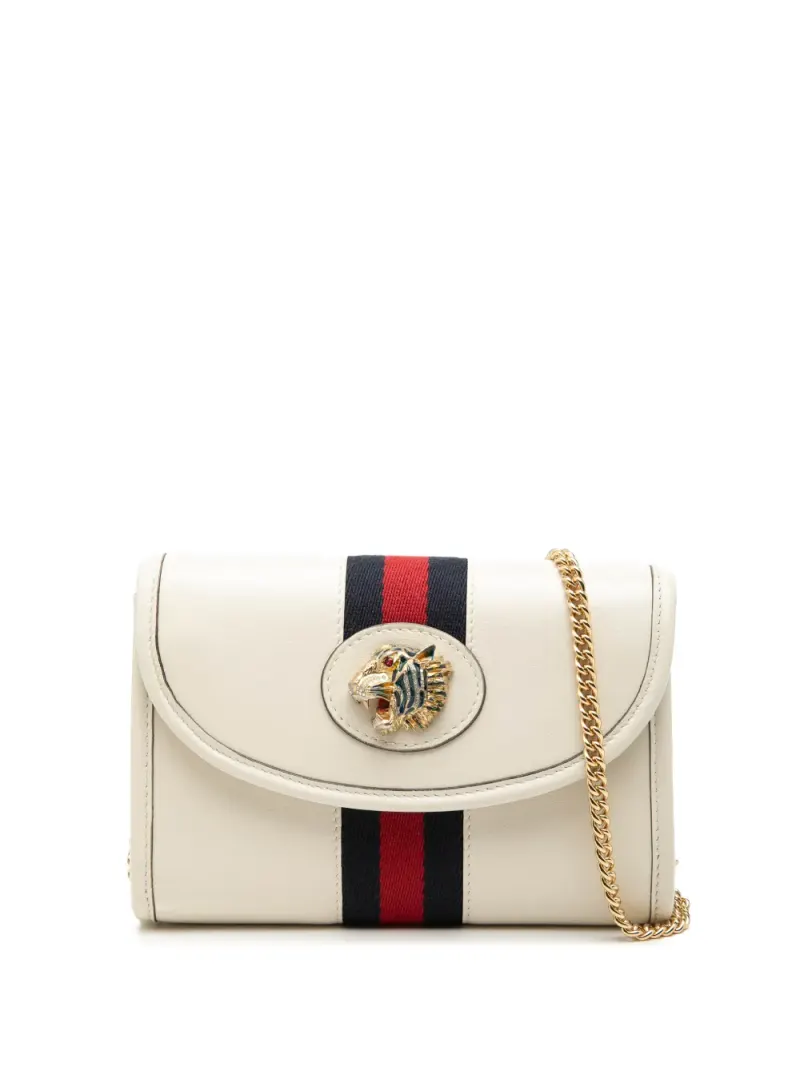 Gucci Rajah in Weiß – Pre-owned Taschen