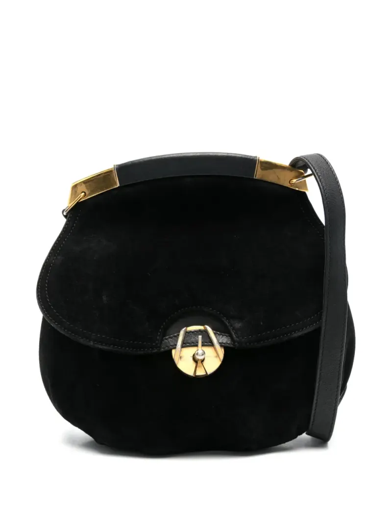 Gucci Schultertasche aus Wildleder in Schwarz Wildleder-Leder