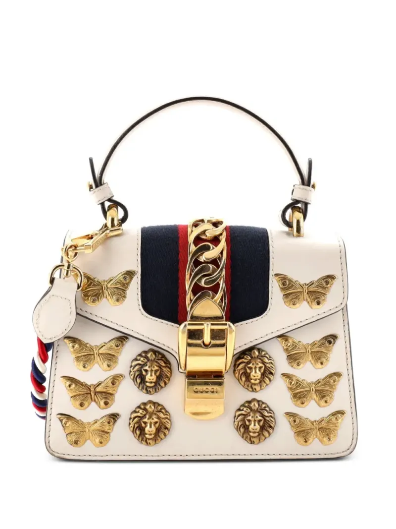Gucci Sylvie Mini in Weiß – Pre-owned Taschen