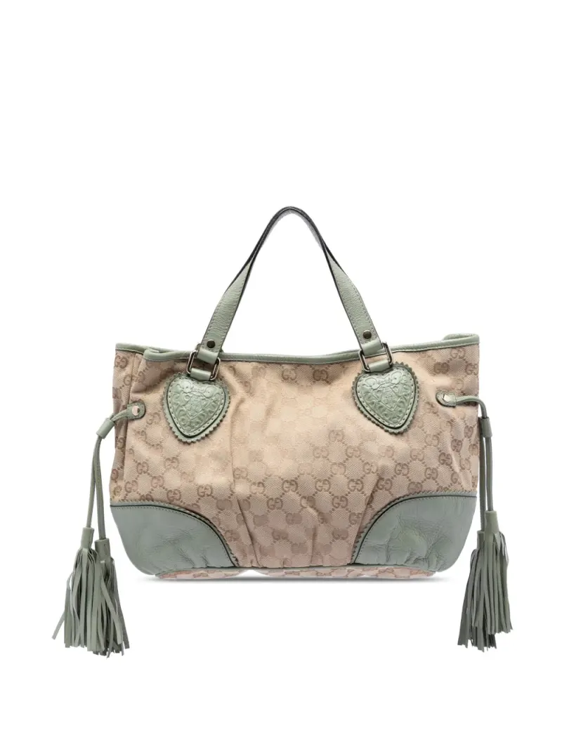 Gucci Tribeca-Tote Bag in Nude Gg-Canvas-Leder – Pre-owned Taschen