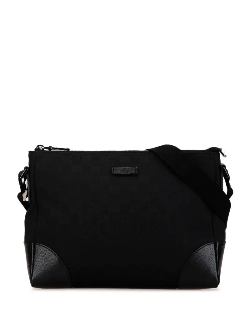 Gucci 2000-2015 Umhängetasche aus GG Canvas in Schwarz Gg-Canvas-Leder