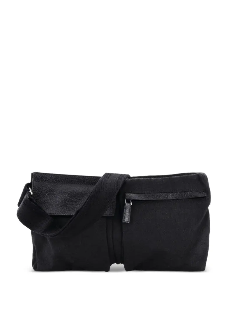 Gucci Vintage Double GG Canvas in Schwarz Gg-Canvas-Leder – Pre-owned Taschen