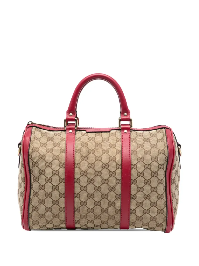 Gucci Web Joy Boston Satchel-Tasche in Braun Gg-Canvas-Leder – Pre-owned Taschen