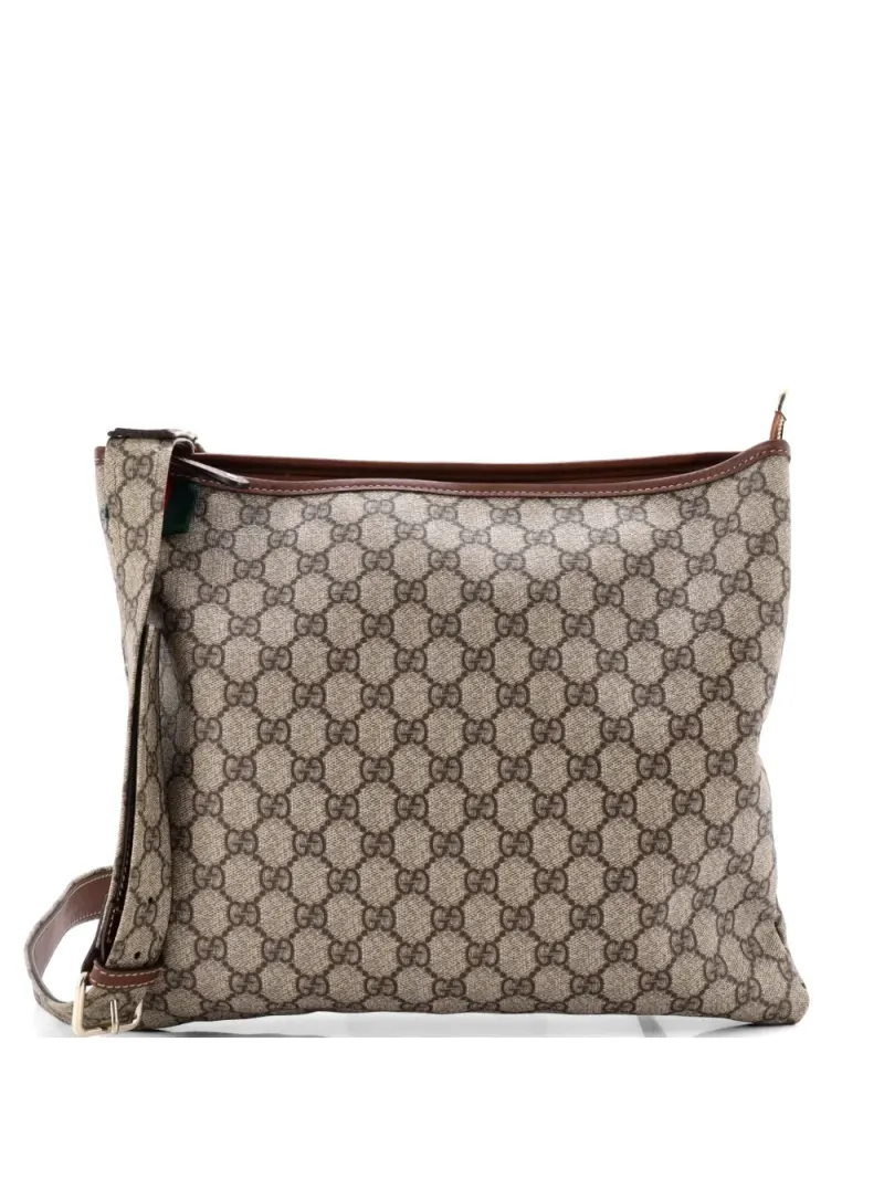 Gucci Web Loop in Braun Gg-Canvas-Leder – Pre-owned Taschen