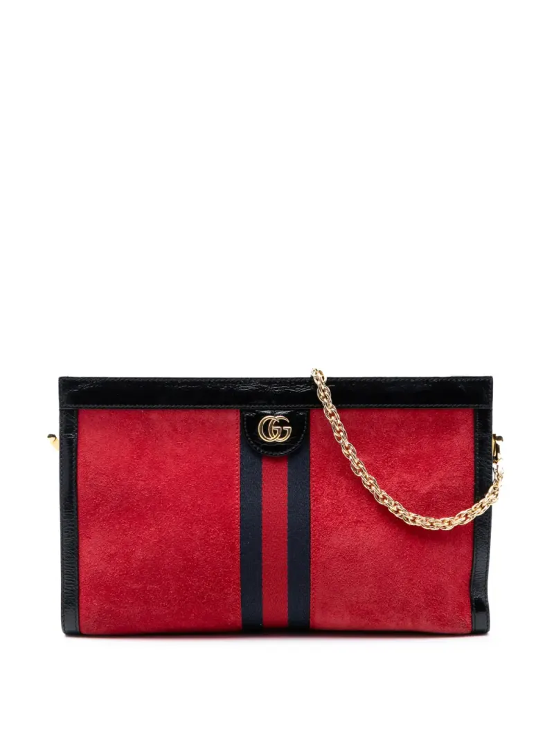 Gucci Web Ophidia in Schwarz Wildleder-Leder – Pre-owned Taschen