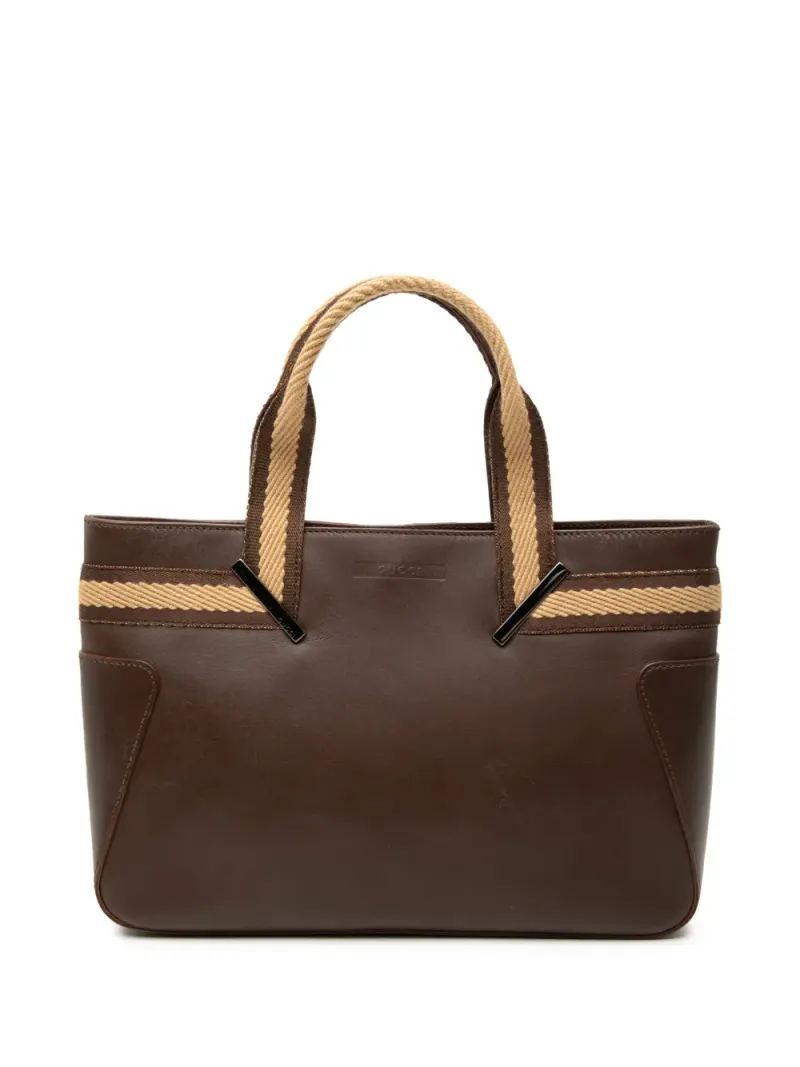 Gucci 2000-2015 Web Handtasche aus Leder in Braun