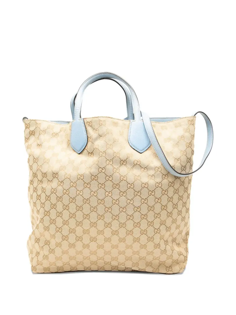 Gucci wendbare in Blau Gg-Canvas-Leder – Pre-owned Taschen