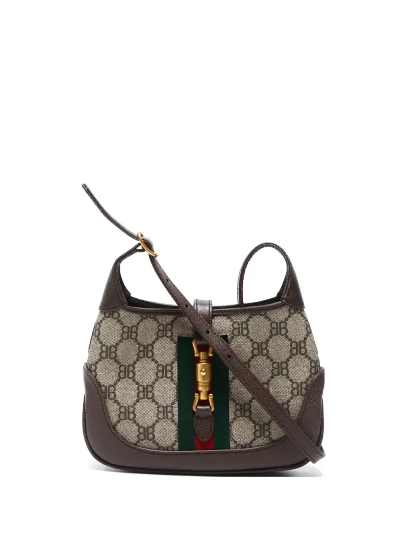 Gucci 2024 x Balenciaga kleine Jackie 1961 Schultertasche in Nude