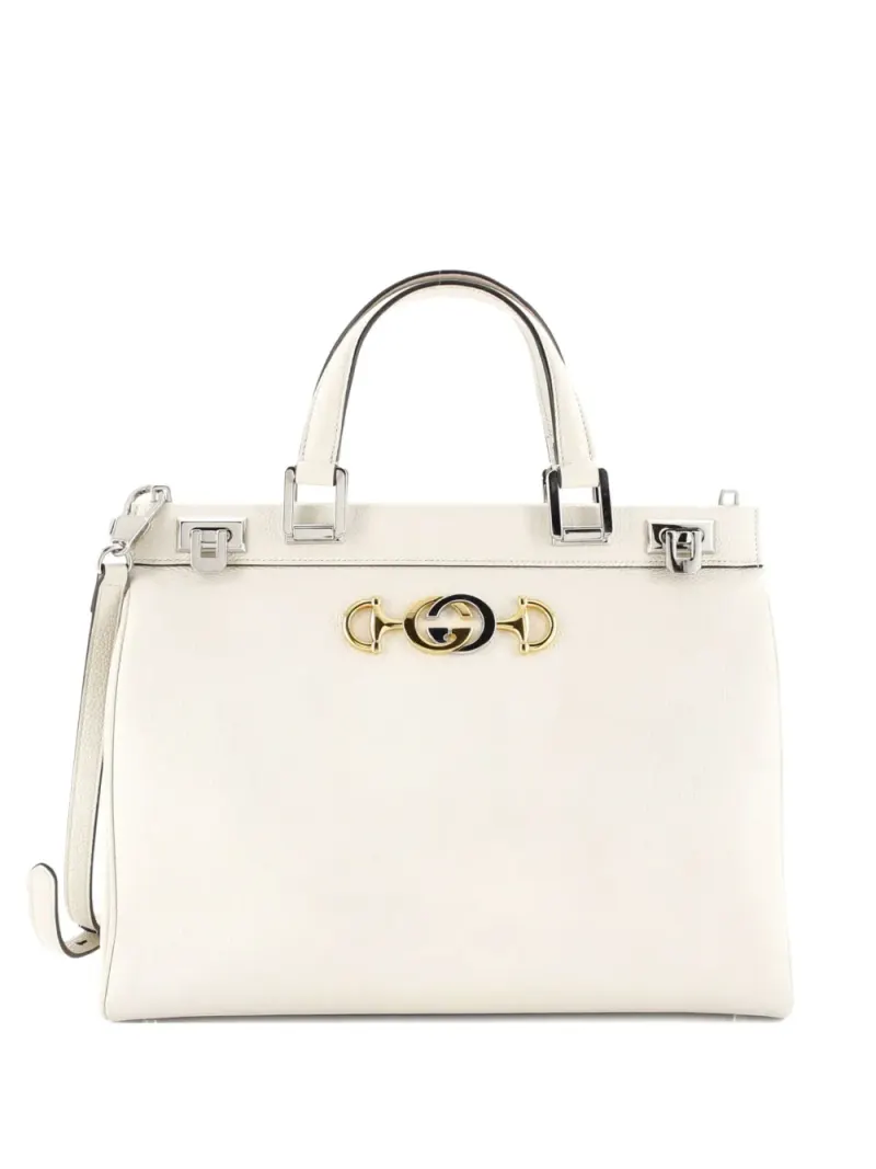Gucci Zumi Top Handle Bag Leather Medium in Nude – Pre-owned Taschen