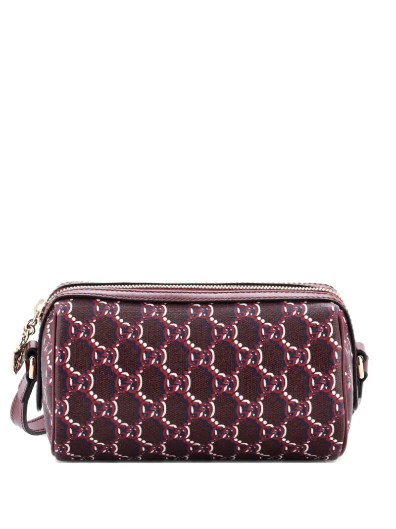 Gucci zylindrische Shadow Mini in Rot Gg-Canvas-Leder – Pre-owned Taschen