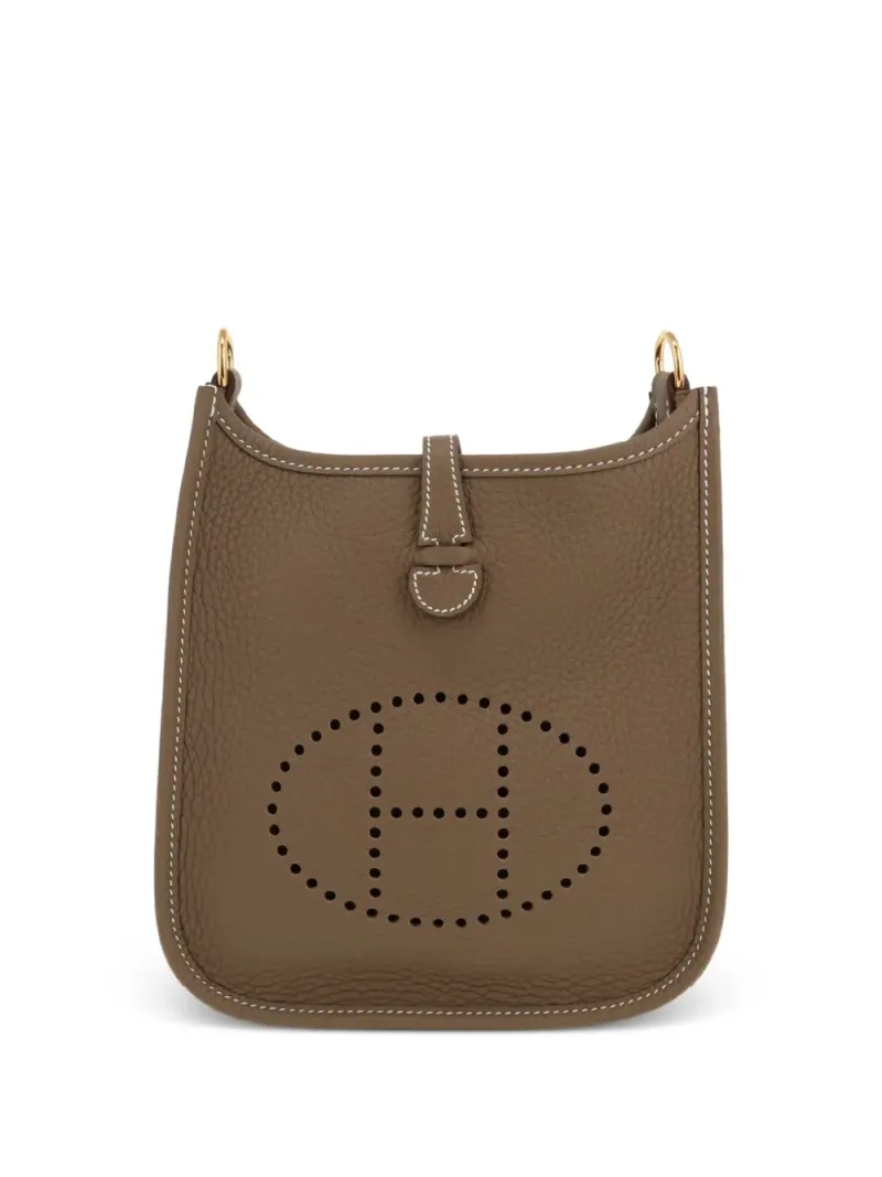 Hermès 2025 mini Evelyne Schultertasche in Braun