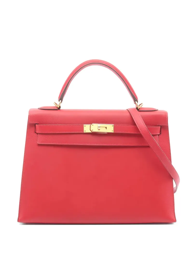 Hermès 2015 Kelly Handtasche aus Epsom-Leder in Rot Epsom-Leder