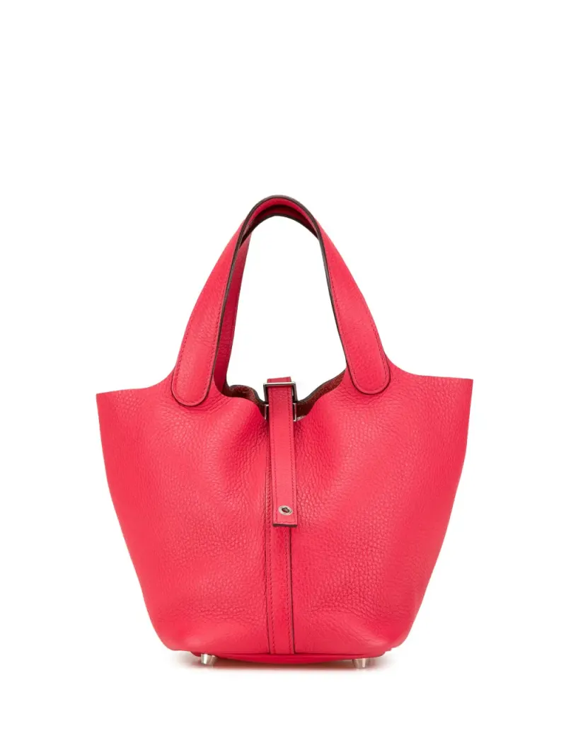 Hermès Picotin in Rosa Clemence-Leder – Beuteltasche