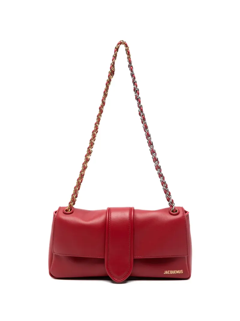 Jacquemus Bambino Schultertasche mit Kettenriemen in Rot