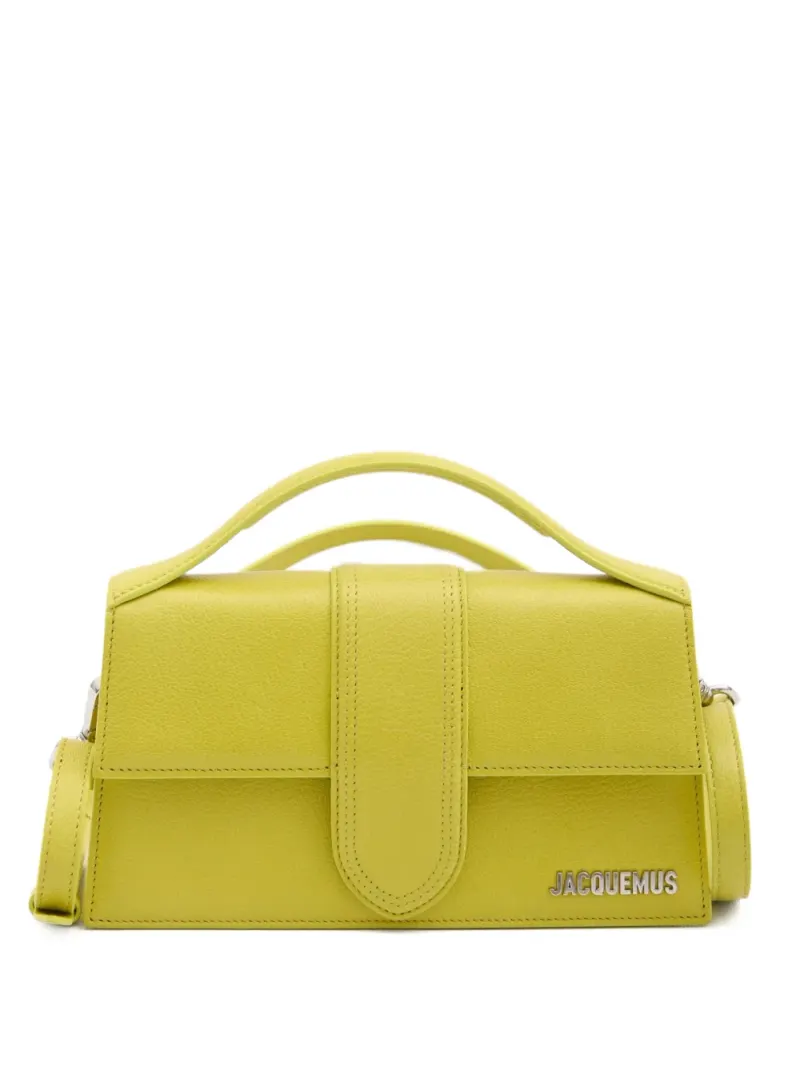 Jacquemus Bambino Tote Bag aus Leder in Grün